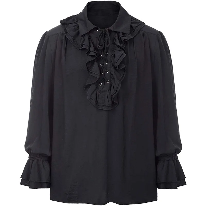 Мужской пиратский семейный костюм с оборками в стиле стимпанк готический