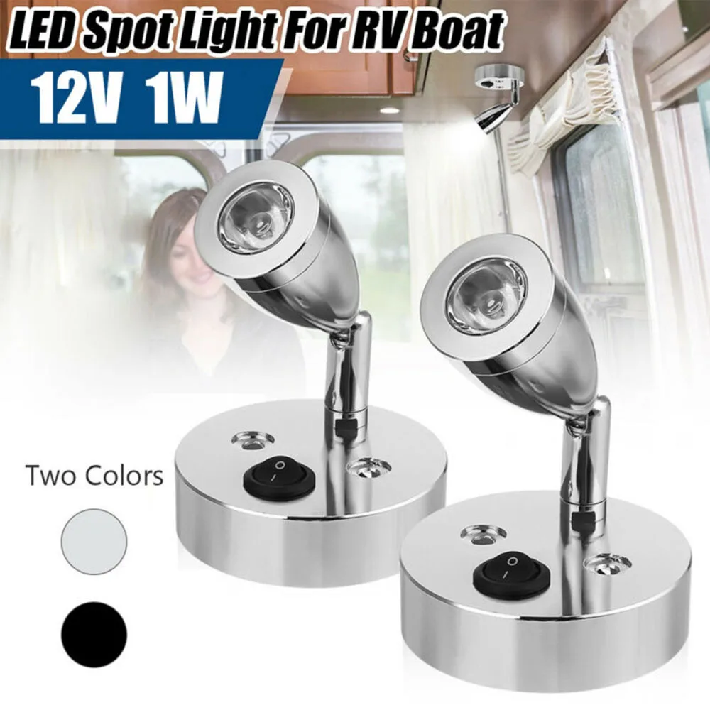 

12V LED Spot Reading Light 12V Bedside Camper Caravan Van Light Switch Camper Van Caravan For Boat Motorhome Car Light