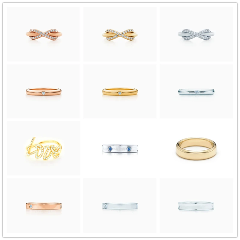 Модные кольца из стерлингового серебра S925 шрифт любви с бантом высокое качество