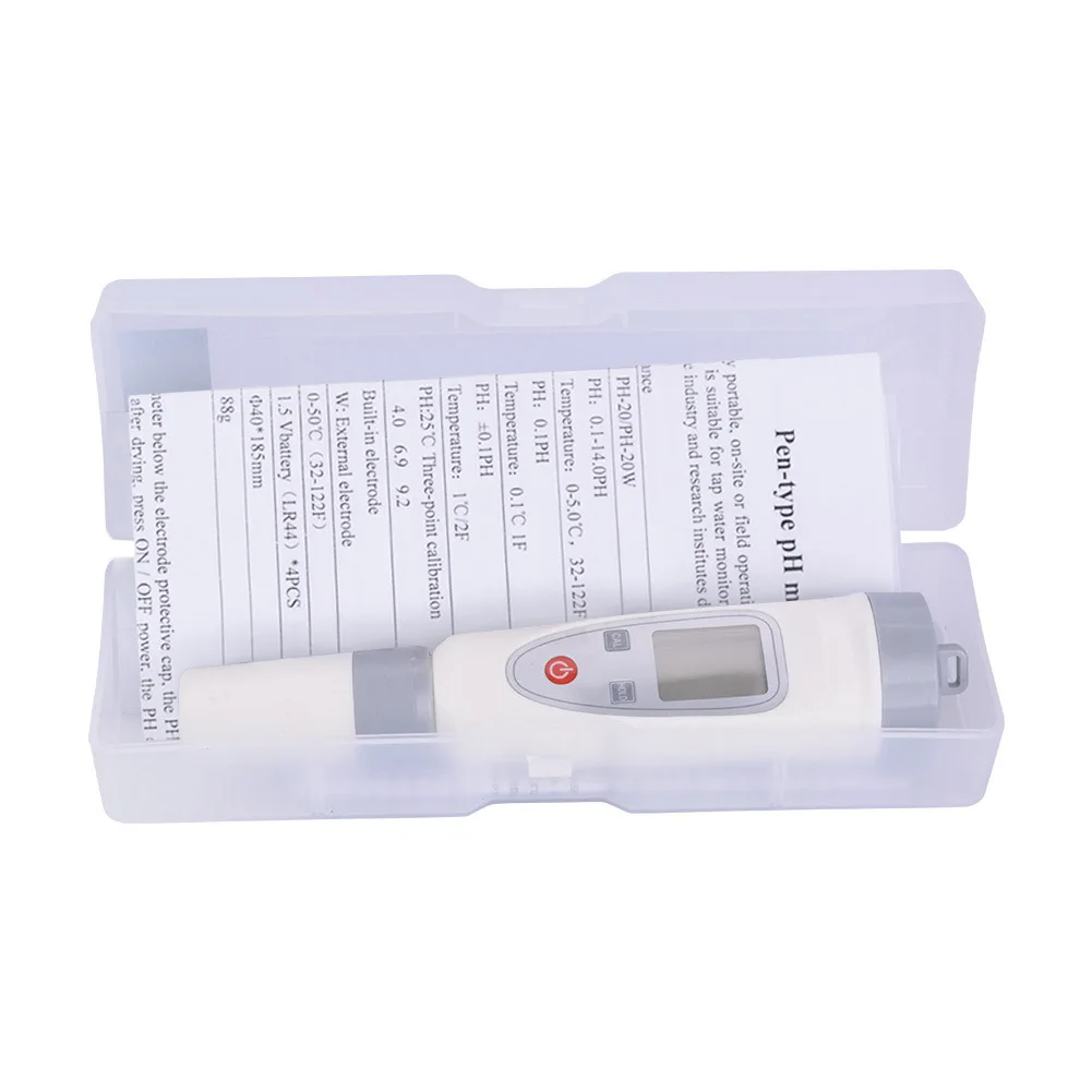 

PH-20 Digital Water Quality Tester Pen Portable PH Meter LCD Display Water Quality Monitor For Swimming Pools Aquariums