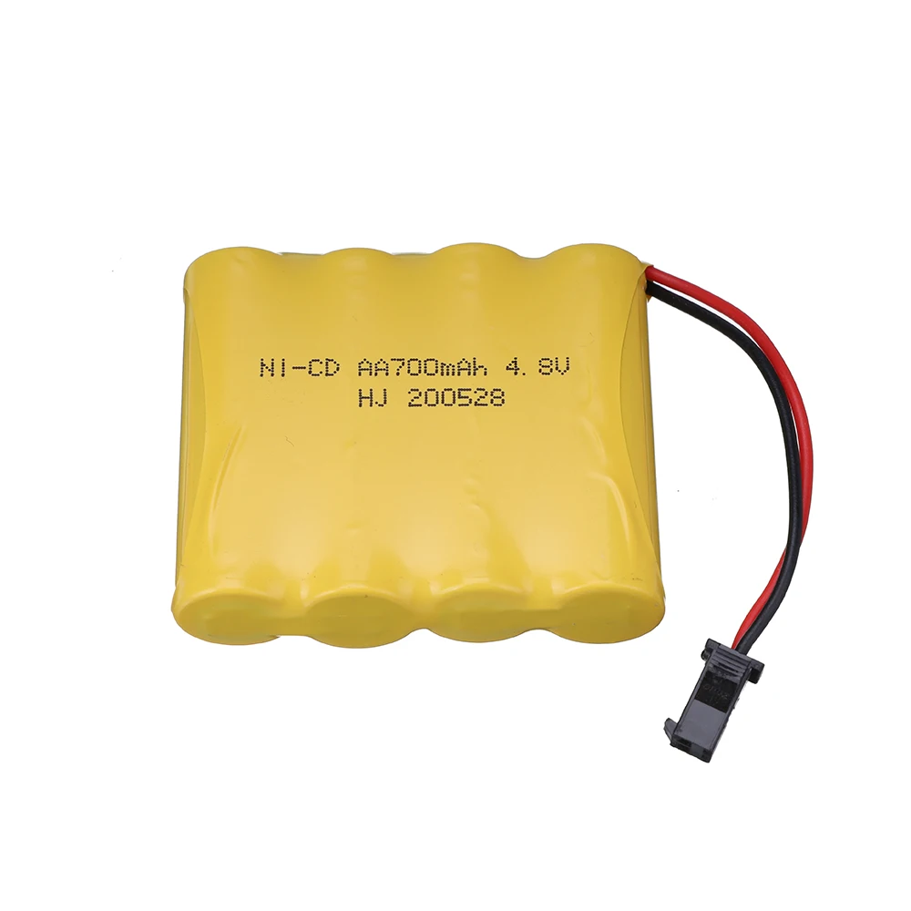 rechargeable 4xaa battery pack remote control toy car battery 4 8v 700mah ni cd battery sm 2p with 4 8v charger 4 8v ni cd free global shipping