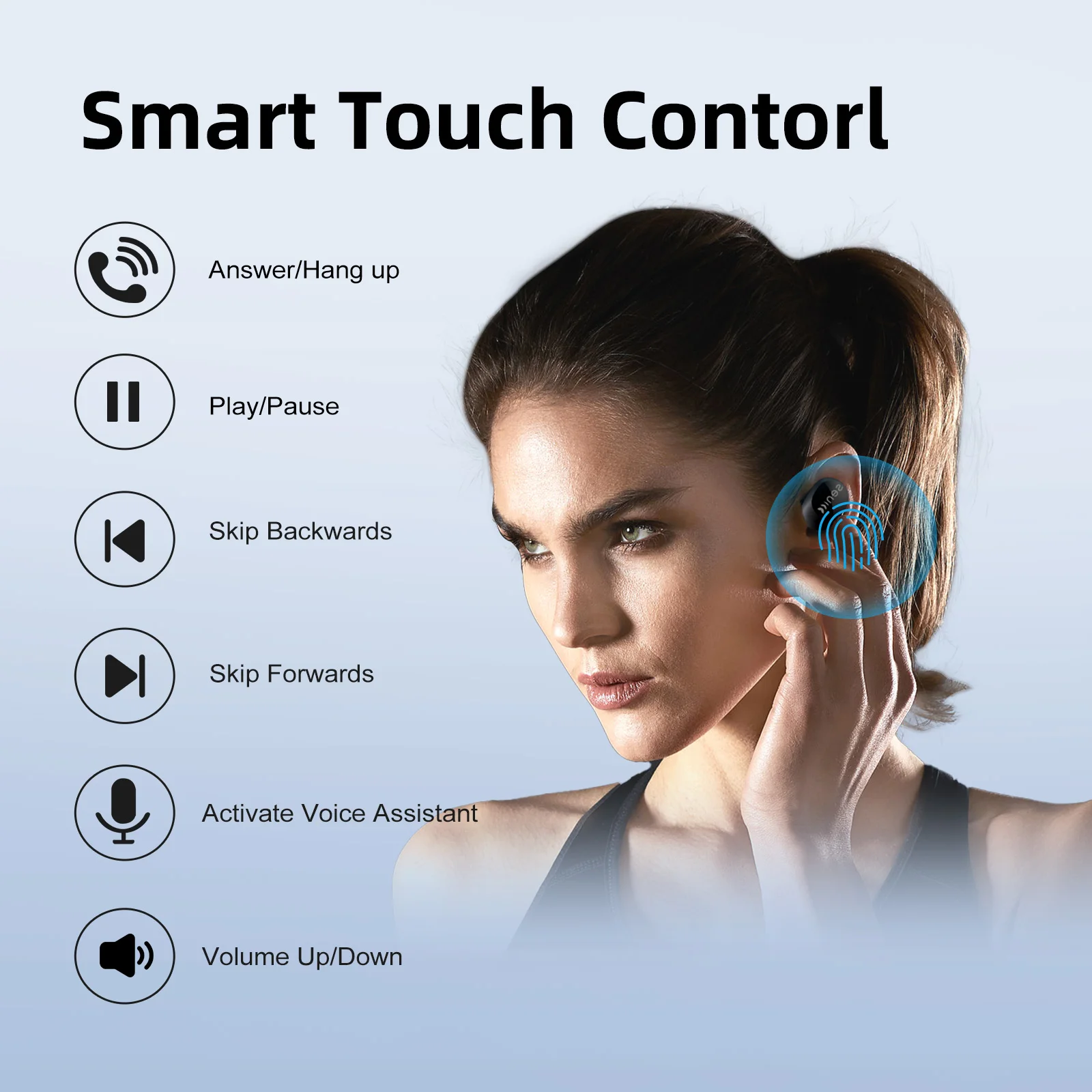 

SOMIC Bluetooth 5.0 Earphone Wireless Headphones TWS Stereo Sport Earbuds With Mic In-Ear Earphones Touch Control Gaming Headset
