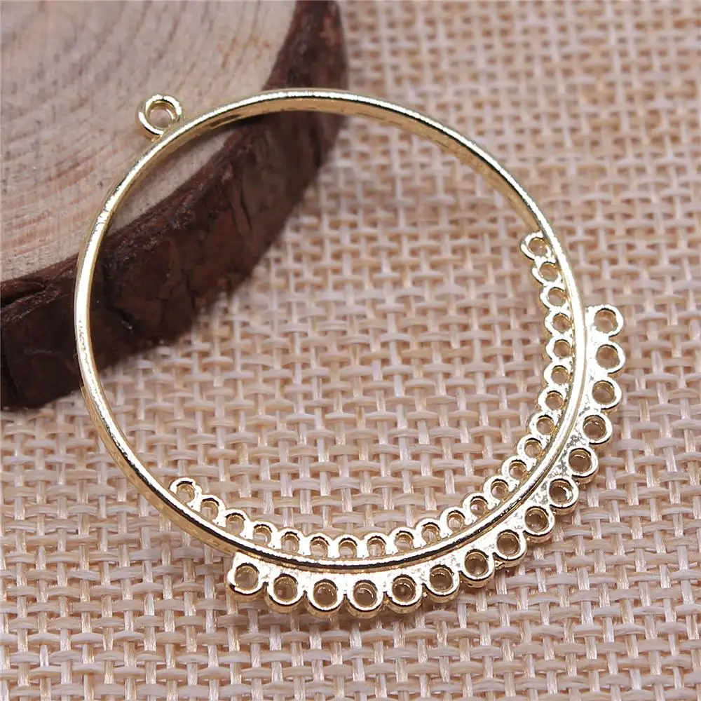 

10Pcs 40x35mm Kc Gold Color Earring Connector For DIY Bracelet Necklace Jewelry Making