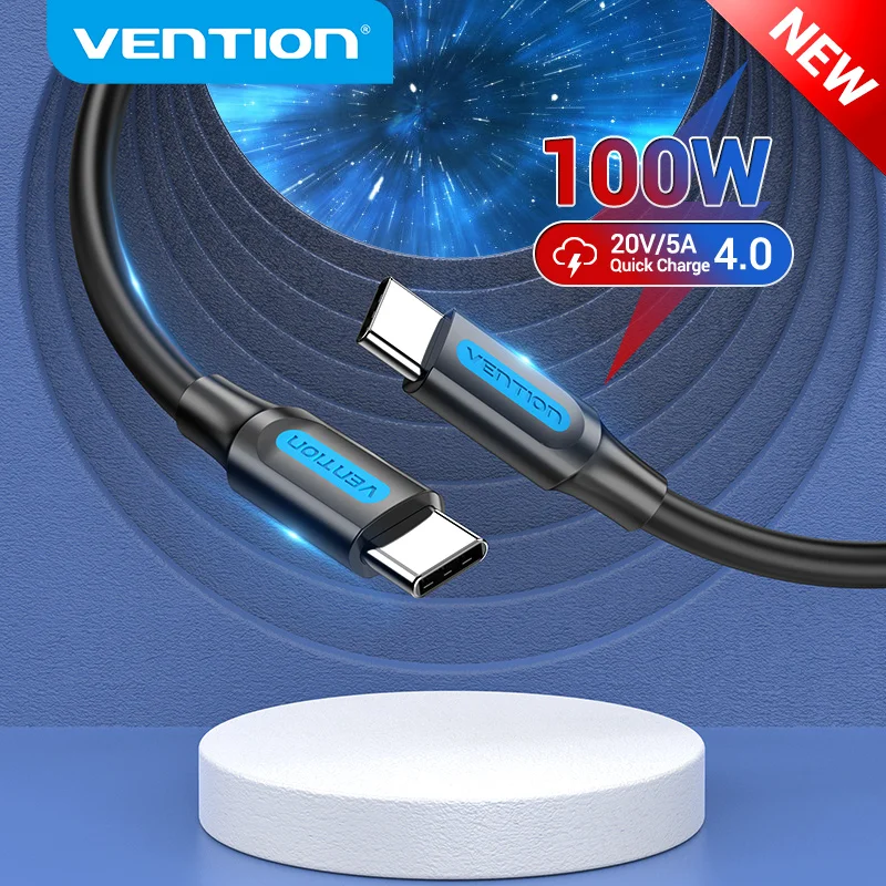 Кабель Vention usb-c/USB Type-C 100 Вт для Samsung S20 PD Macbook Pro поддержка быстрой зарядки 4 0 - купить