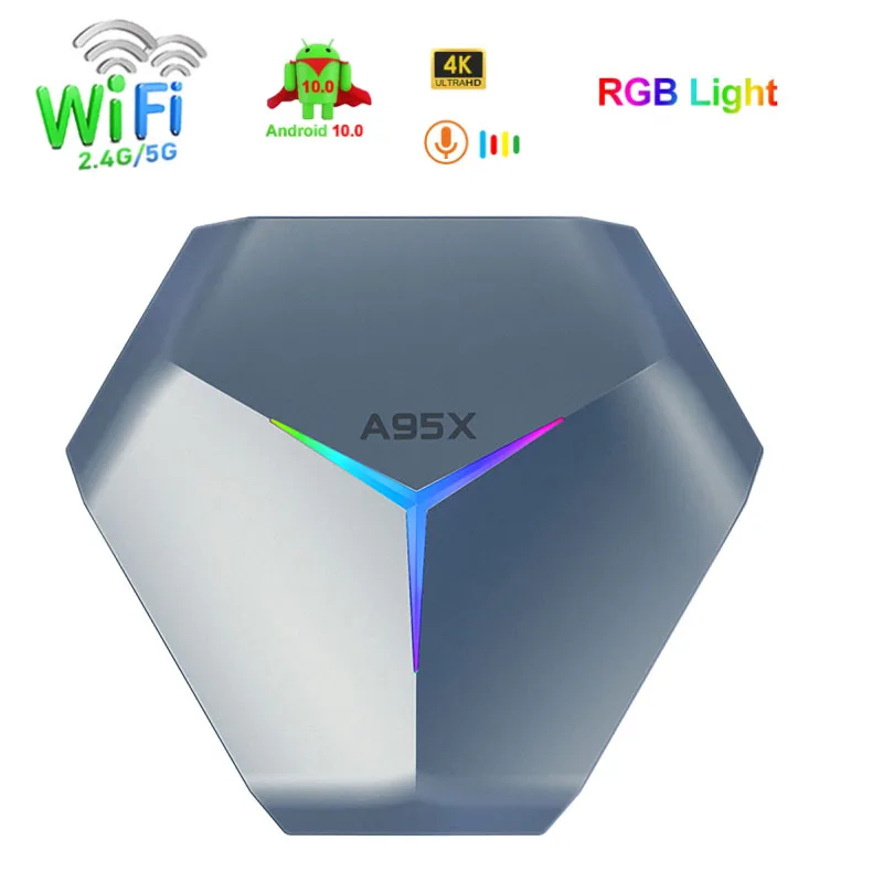 

Приставка Смарт-ТВ A95X F4, RGB светильник + 32 ГБ, Amlogic S905X4, Wi-Fi, 4K