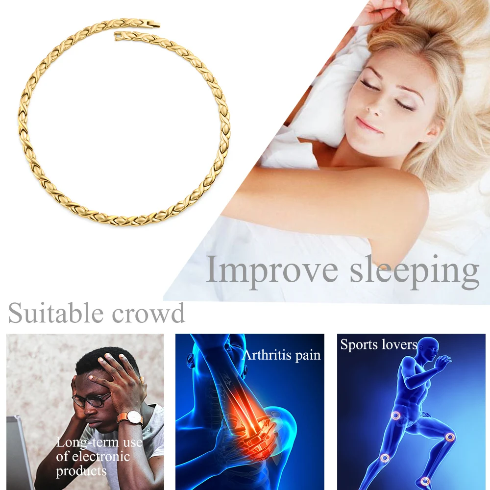 Новое золото мода дизайн энергии золотое ожерелье из нержавеющей стали 316L