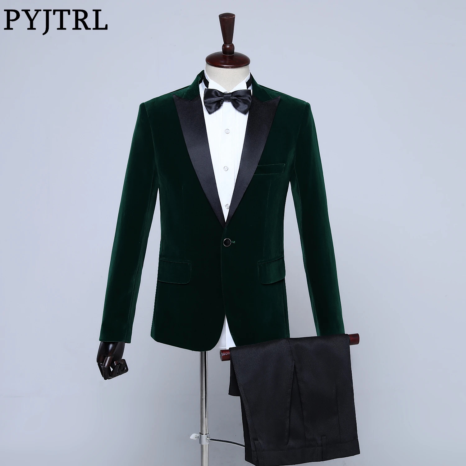 PYJTRL мужской классический комплект из двух частей черный зеленый фиолетовый