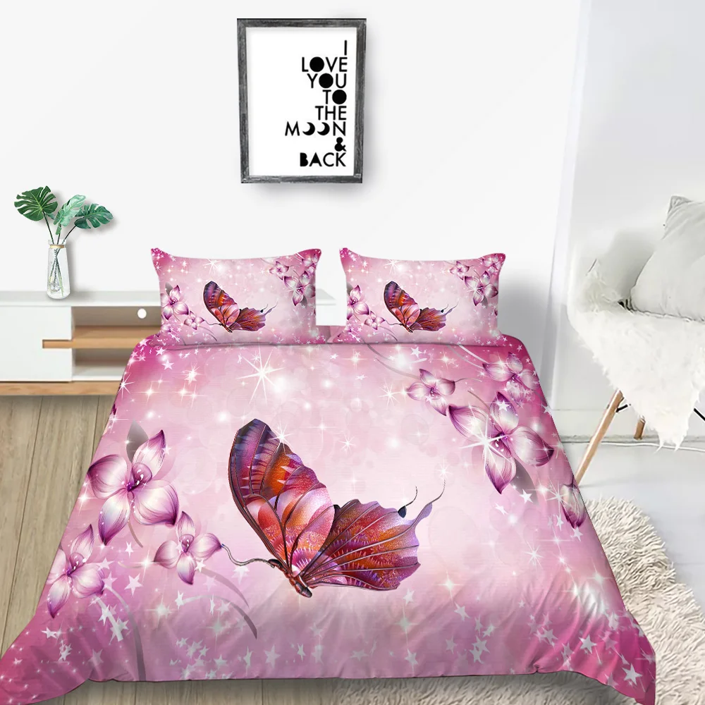 Бабочка постельные принадлежности с принтами деревьев комплект креативная