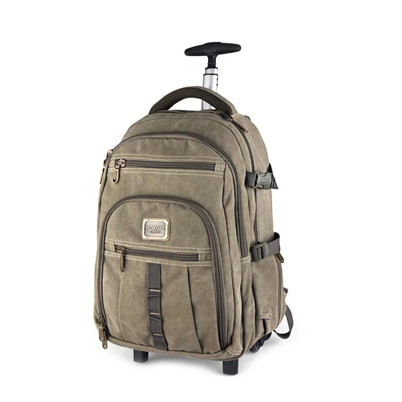 Men Cabine Rolling Baggage Task With Wheels Canvas Trolley Tas Backpack For Women Handbags | Багаж и сумки