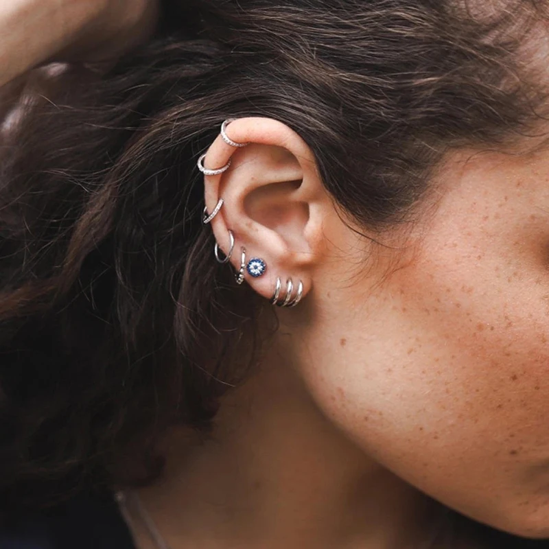 

AIDE Luxury Three Claw Torsion Bar Stud Earrings Fashion Glossy 925 Sterling Silver Earrings For Women Fine Jewelry kolczyki