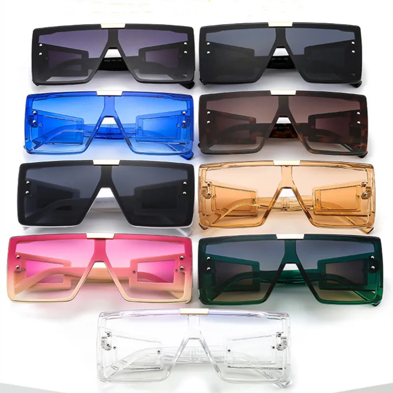 

New Luxury Vintage Trendy One-piece Oversized Frame Sunglasses Personality Fashion Widened Temples With High-quality UV400