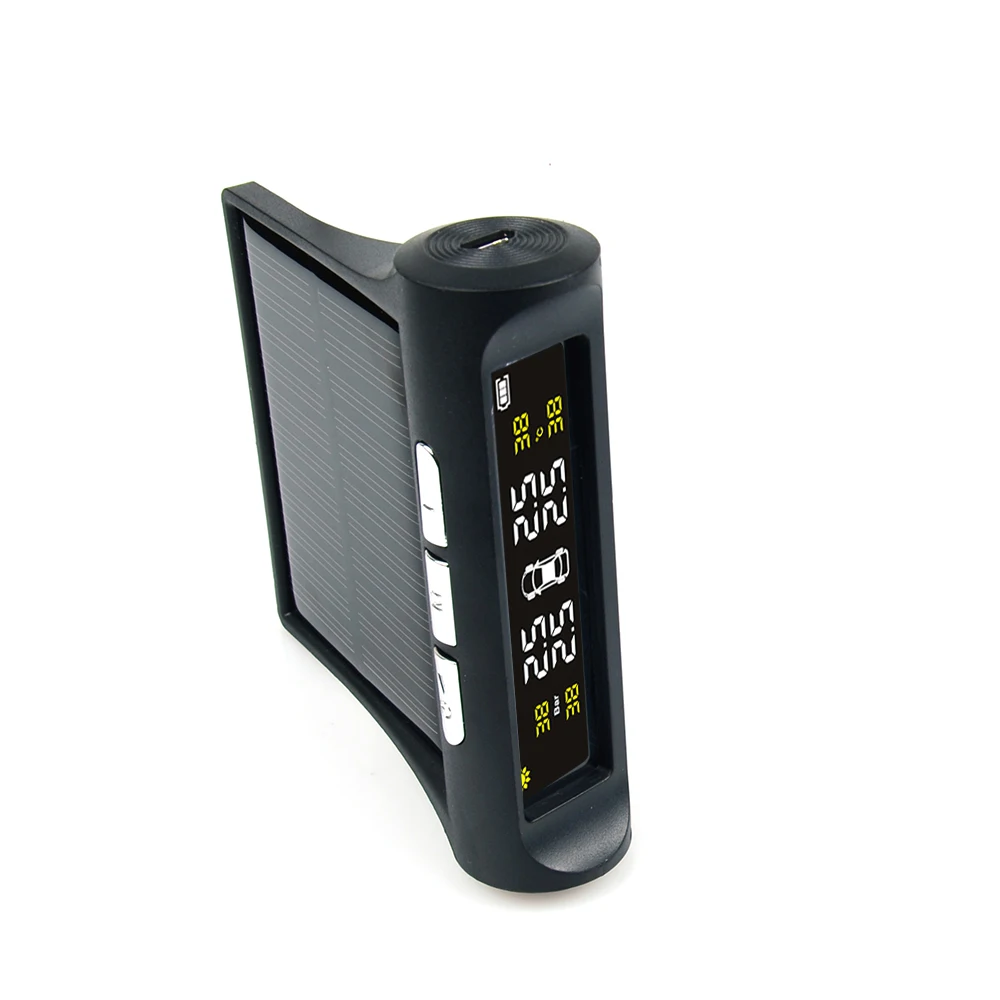 VSTM TPMS ЖК-дисплей Автомобильная беспроводная система контроля давления в шинах 4 внешних датчика для автомобилей солнечной энергии