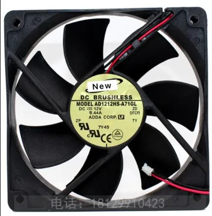 

For ADDA AD1212HS-A71GL S Server Cooling Fan DC 12V 0.44A 2-Wire