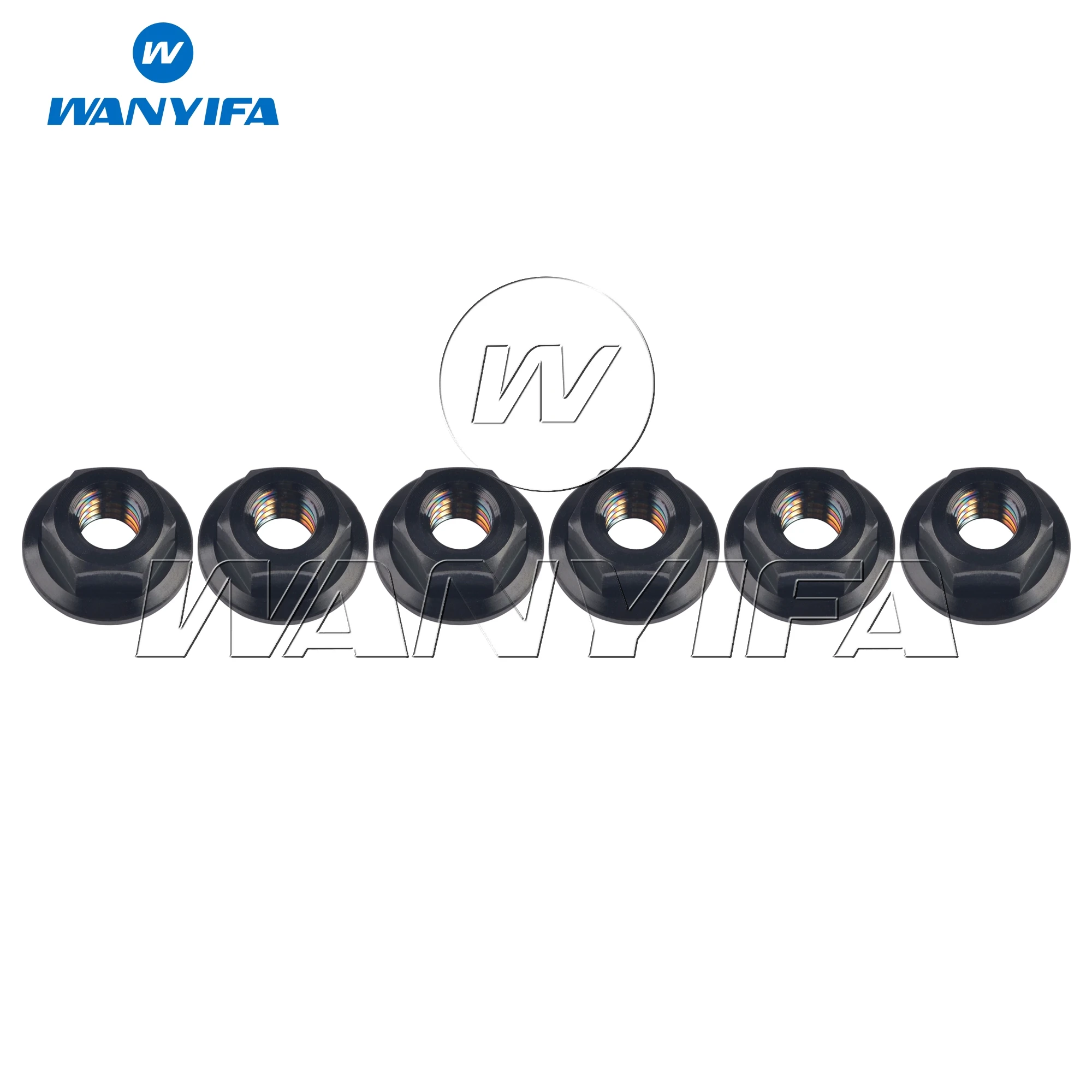 Wanifa M6x1.0mm Стандартный DIN6923 метрический Gr5 титановый сплав с шестигранной головкой