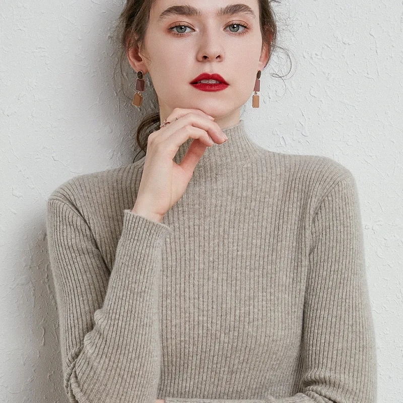 

Sweater Woman new autumn and winter long sleeves with a slim bottom blouse half turtleneck sweater DZA160--DZA166