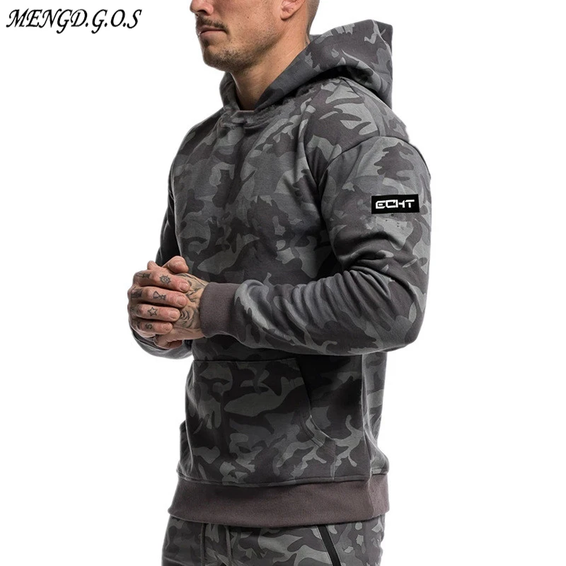Повседневная камуфляжная мужская толстовка с капюшоном уличная одежда