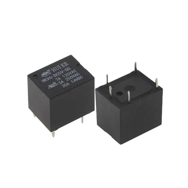 10 шт., горячая новинка, искусственная кожа, HKV6 DC5V DC12V DC24V SG HKV6DC5/12/24VSG, автомобильное реле 20A 5PIN