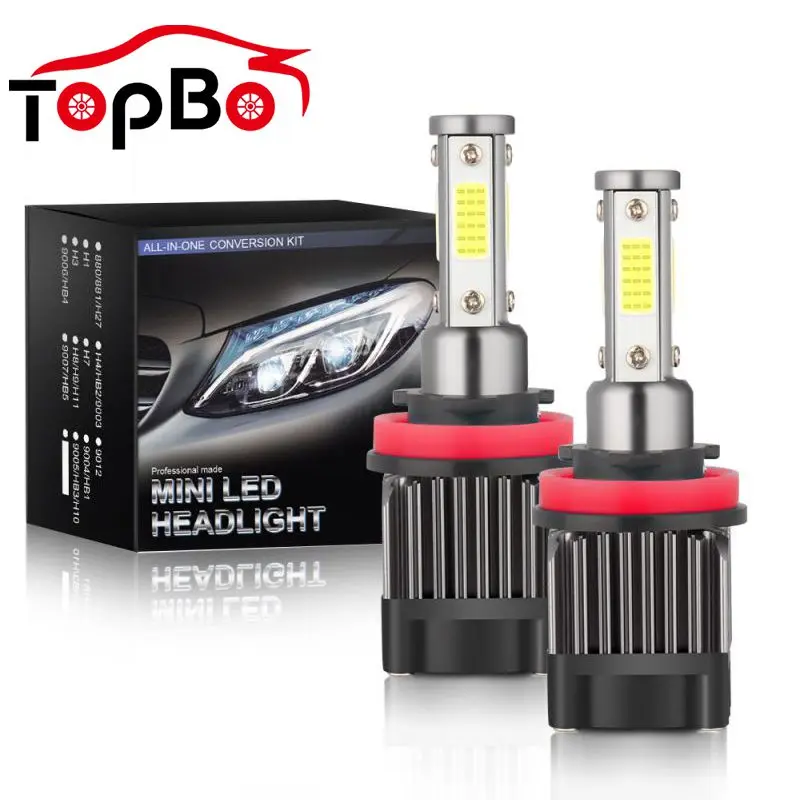 

2Pcs Car LED Headlight Bulbs H4 H7 H8 H9 H11 9005 H10 9006 HB4 9003 HB3 HB2 Auto Fog Light 9 to 36V Auto Lamp Turbo Lights 6000K