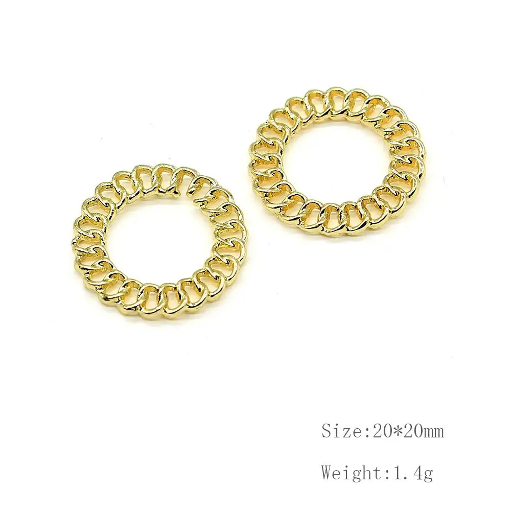 

Malzahar 15 Pieces Twist Circle Jewelry Findings Components Fashion Jewelry Accessories
