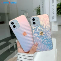 electroplating magic geometric translucent phone case for iphone 11 12 pro max xr xs x 8 7p soft imd protection phone cover