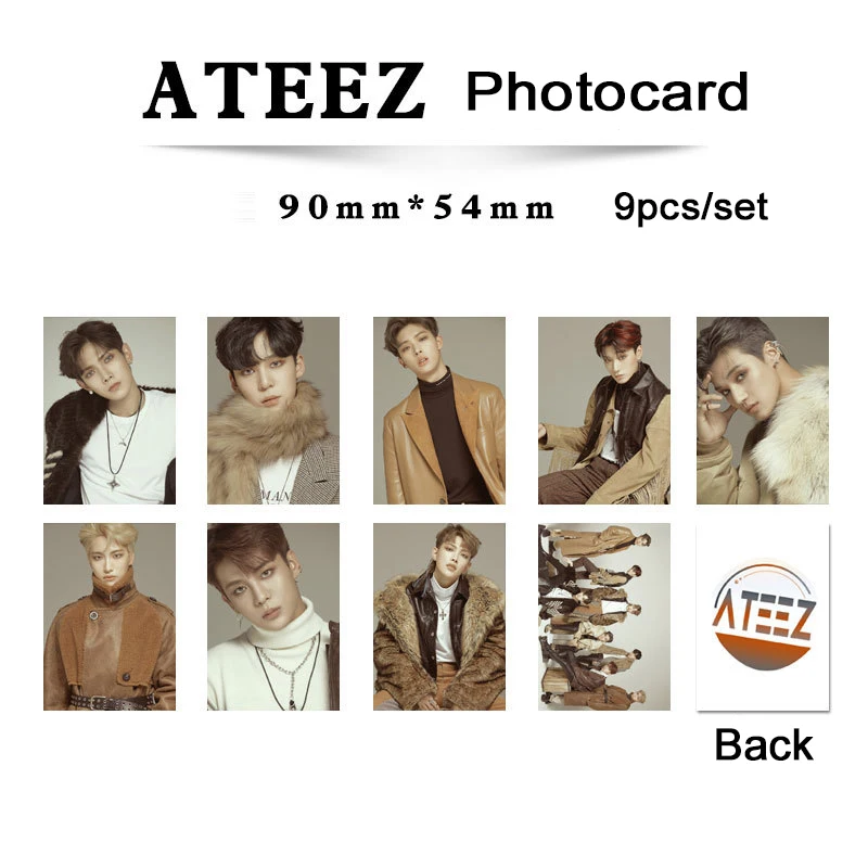 Набор фотографий Kpop Ateez самодельный двухсторонний фотоальбом высокого
