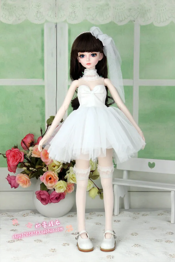 1/4 1/3 BJD аксессуары для одежды Кукольное свадебное платье BJD/SD MSD SD16 ИД женщина не