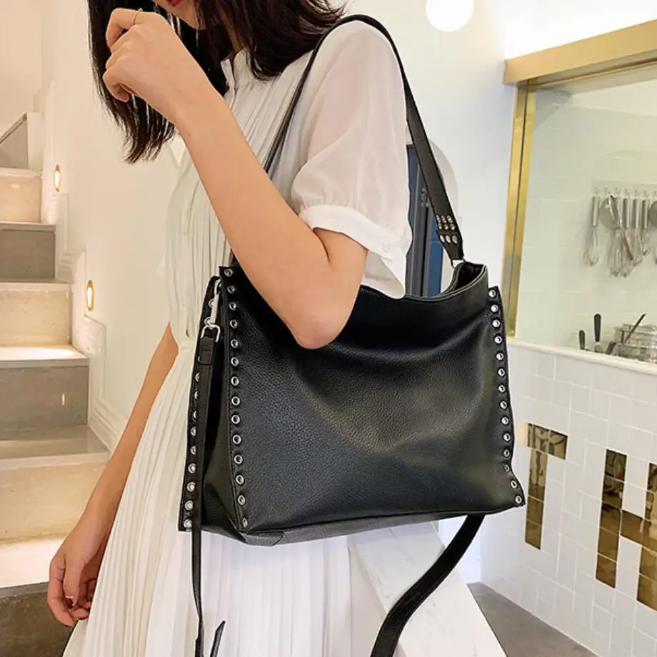 Винтаж Мода большая сумка тоут 2019 новинка из качественной мягкой кожи Для женщин