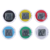 1pc mini waterproof motorcycle digital thermometer waterproof clock car interior watches instruments motorbike accessories