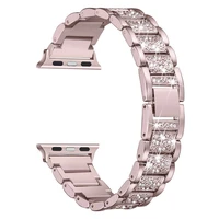 diamond strap for apple watch band 40mm44mm correa iwatch band 42mm38mm stainless steel bracelet apple watch 4 3 5 se 6