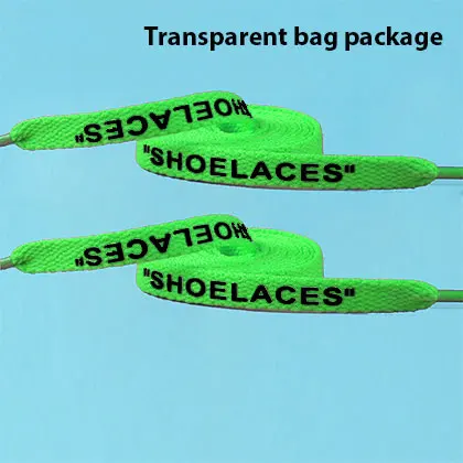 Leyou/двухсторонние шнурки с надписью «Shoelaces», белые шнурки для обуви «сделай сам», спортивная обувь на плоской подошве, разноцветные шнурки, новая мода - Цвет: Light Green2