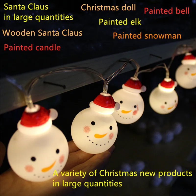 Рождественская световая лента на батареях Санта Клауса рождественский