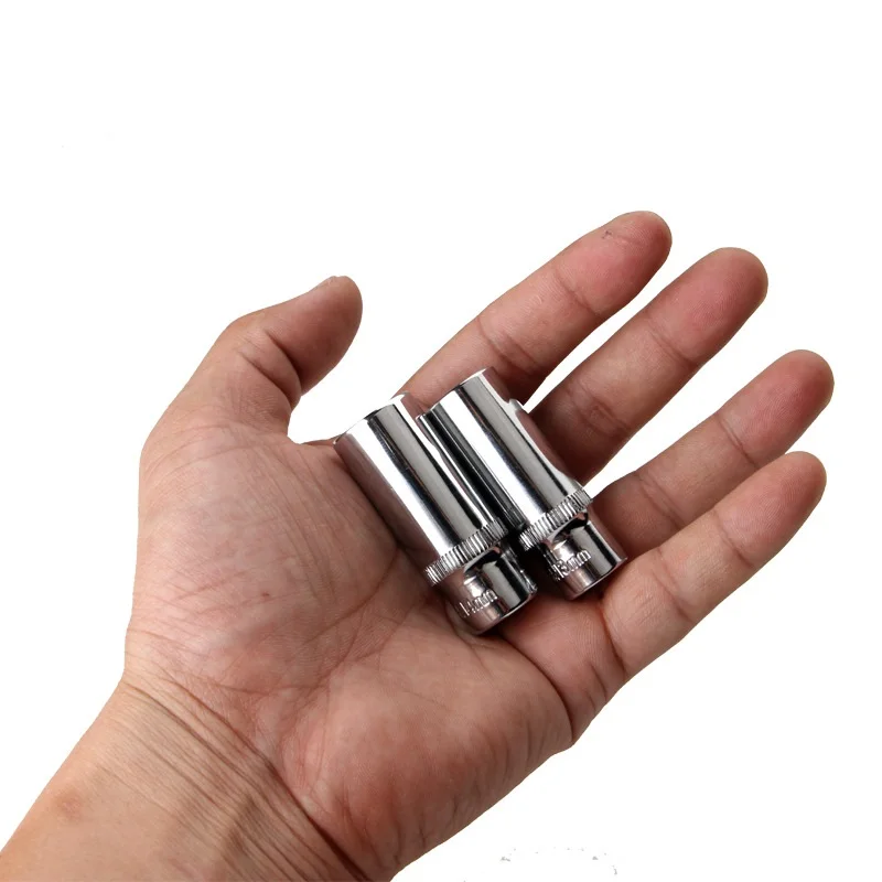 1/4 Набор торцевых адаптеров длинные торцевые головки 4 мм 6 8 10 12 14 глубокие