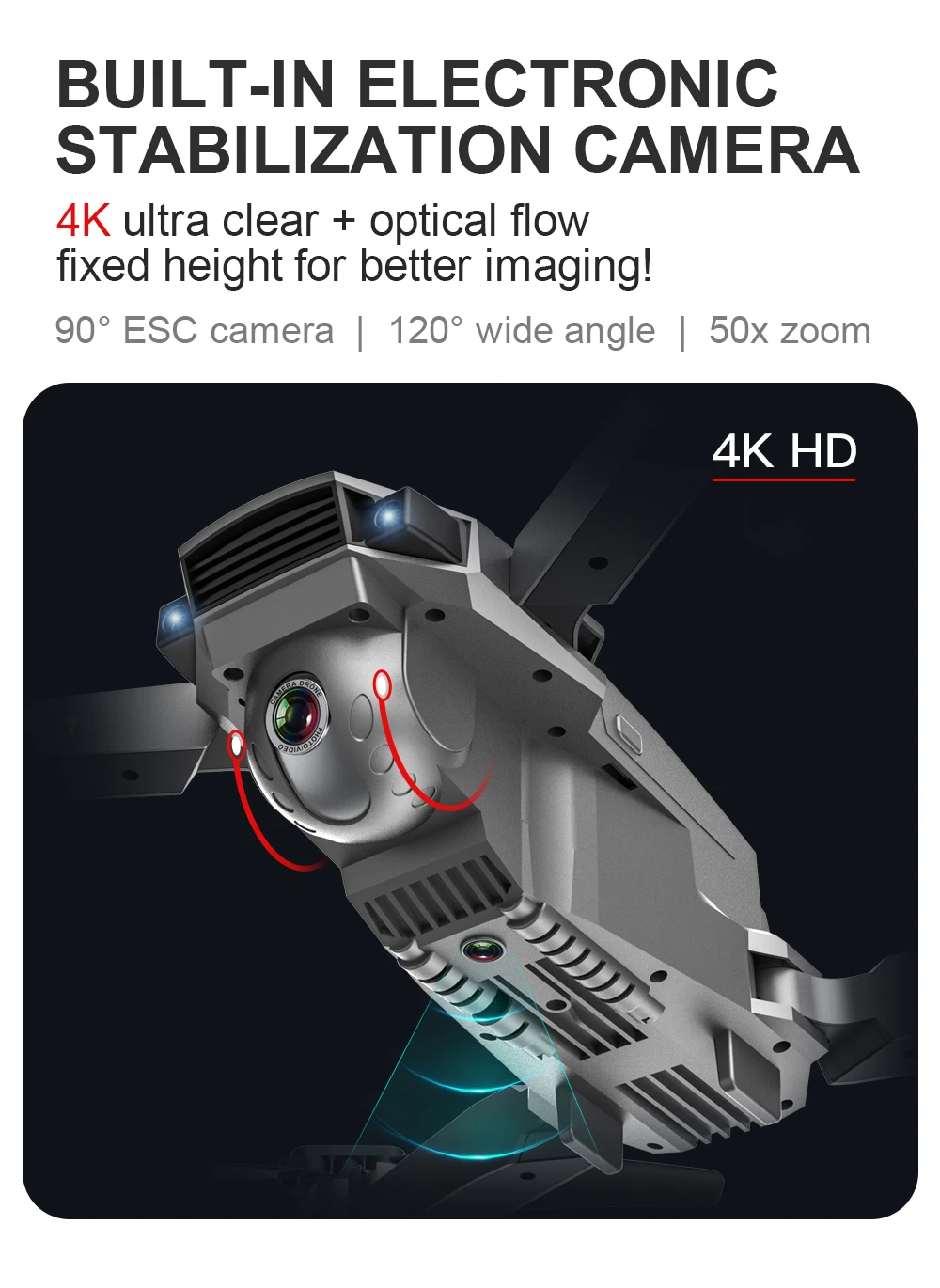 SG907 Профессиональный Квадрокоптер с камерой GPS 4K HD пульт дистанционного