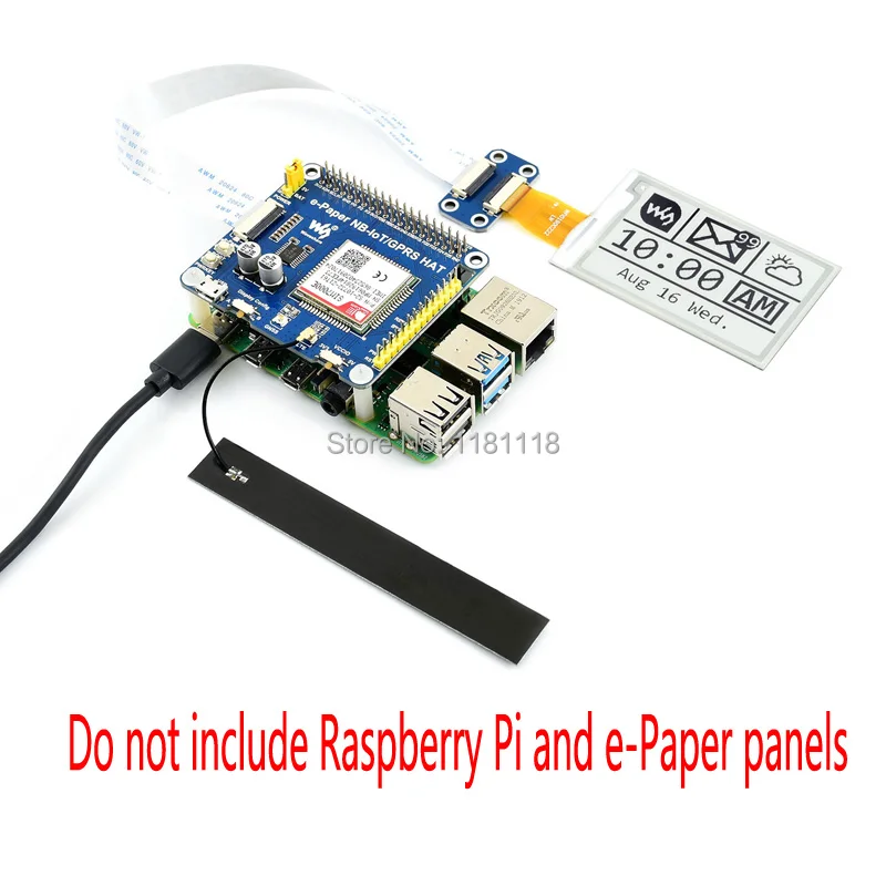 Raspberry Pi e Paper IoT Driver HAT поддерживает NB IoT/eMTC/GPRS|Демонстрационные стенды| |
