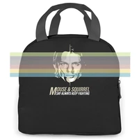 moose and squirrel sam and dean supernatural fast shipping women men portable insulated lunch bag adult
