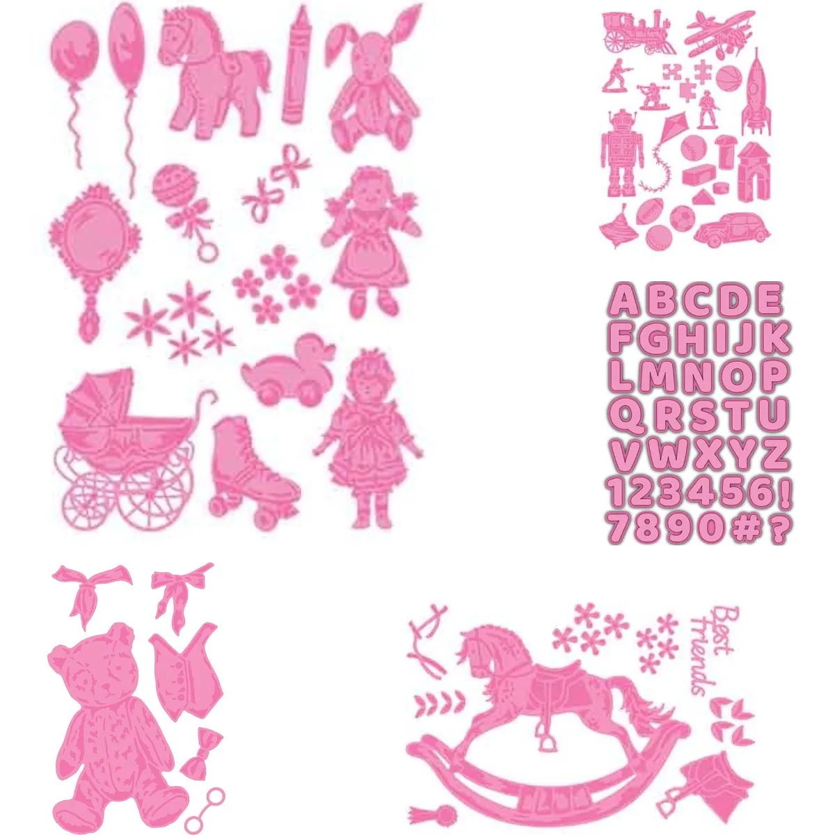 

Retro Toy Set Metal Cutting Die New Arrival 2021 Diy Molds Scrapbooking Paper Making Cuts Crafts Template Handmade Card