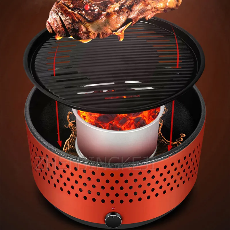 

Home Oil Fume Separation Barbecue Grill Charcoal Round Grill Indoor And Outdoor Portable Barbecue Grill Hot Grill Party Barbecu