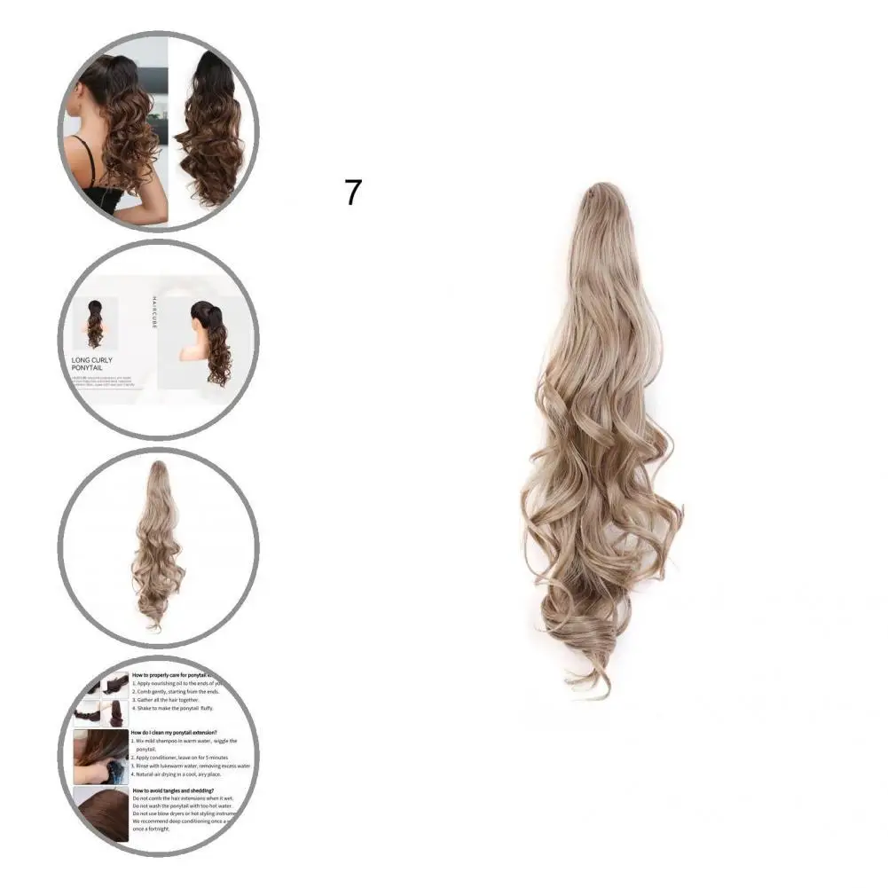 

Парик универсальный высокой устойчивости мягкий волнистый конский хвост длинный удлинитель клипса парик для женщин леди парик женский шин...