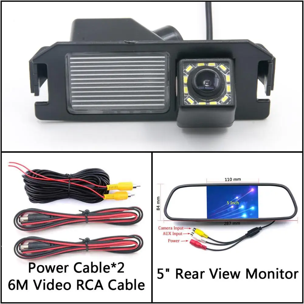 Cam N 5 inch Mirror 12 Светодиодный светильник заднего вида для kia plcanto Morning Rio 3 Soul MK1 MK2 Niro DE автомобильная парковочная камера заднего вида ночного видения - Название цвета: Cam N 5 inch Mirror