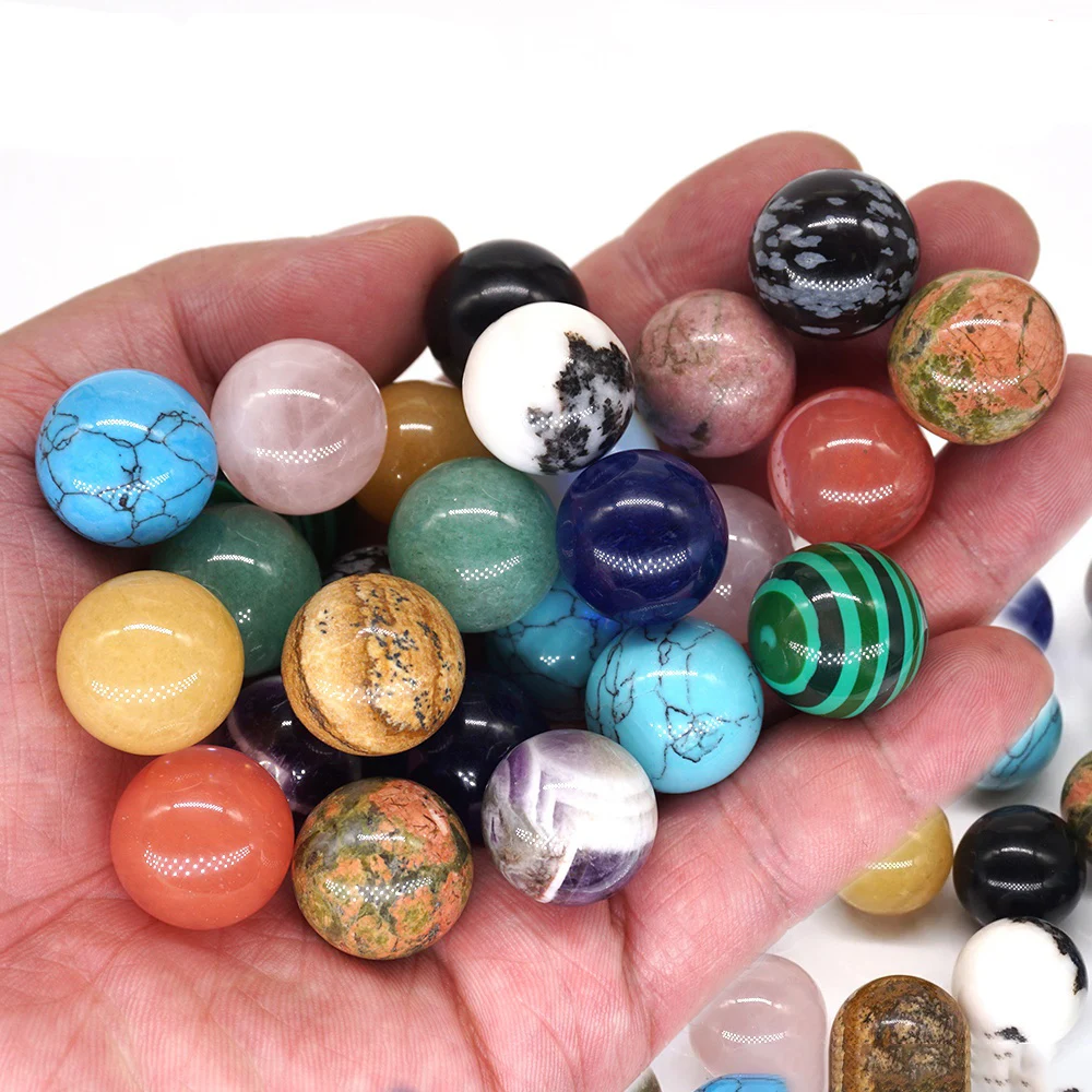 

8mm Crystal Spheres Stones Healing Chakra Hand Massage Balls Natural Crystals Gemstones Balls Minerals Home Decor Jewelry Gifts