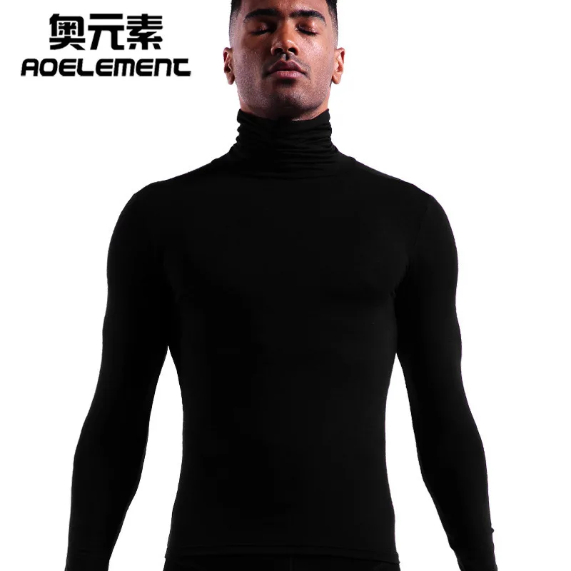 Рубашка из модала с высоким воротником мужская теплая осенняя одежда зимняя