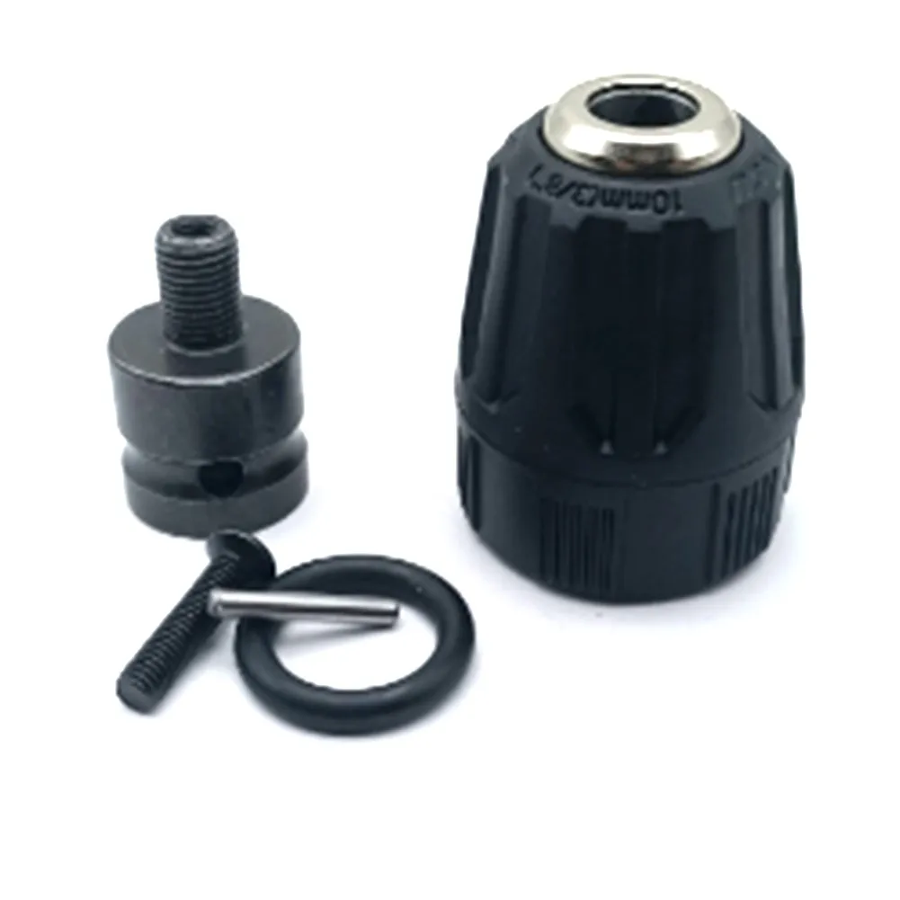 

10mm Mandrel + 1 Adapter Drill Chuck Screwdriver Impact Driver Adaptor 10mm Mandrel With Adapter Hex Drive Power Tools