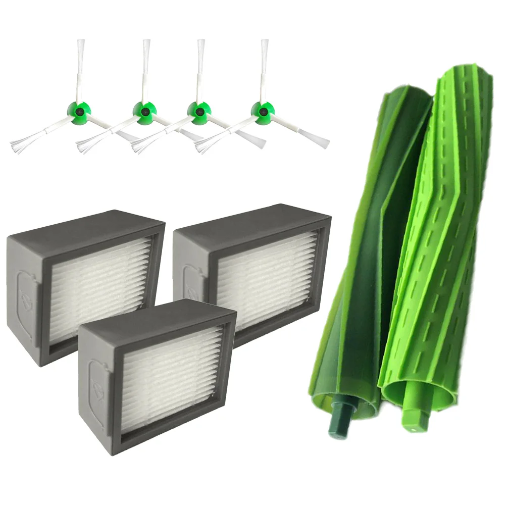

3 * Hepa фильтр + 4 * боковая щетка + 2 * рулон кисти для iRobot Roomba i7 E5 E6 I серии робот пылесос запасные части