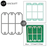 ahcraft 6pcs label tag frame metal cutting dies for diy scrapbooking photo album decorative embossing stencil paper cards mould
