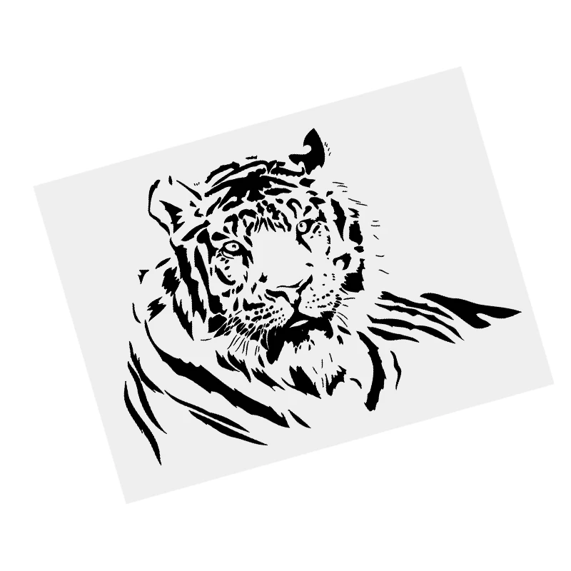 

S61269 # Funny Tiger Black Transparent Car Sticker Vinyl Decal Waterproof Decors for Motorcycle Bumper Laptop