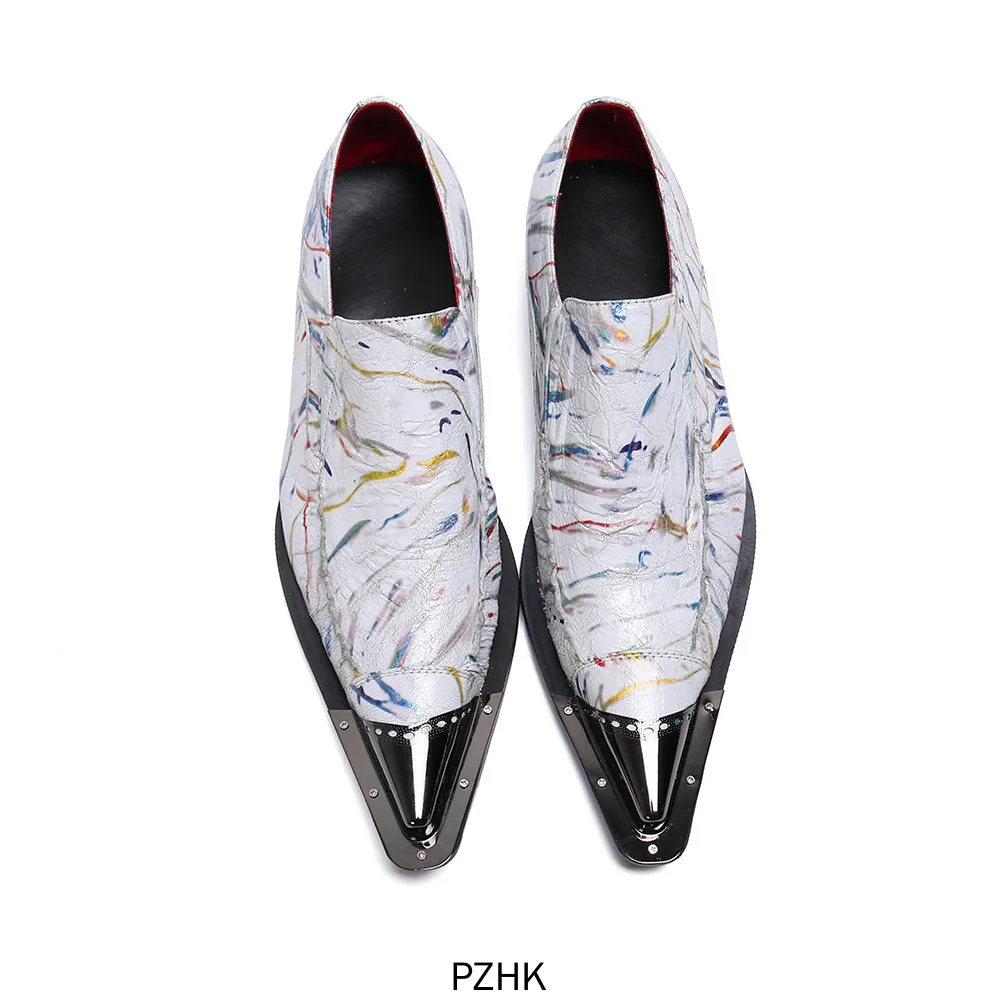 Новинка 2019 года мужские популярные кожаные туфли с острым носком высокого