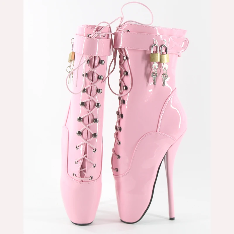 Лакированная кожа с двойным замком 18 см