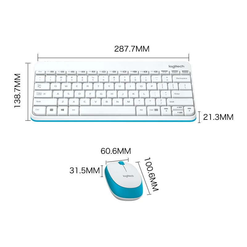 Беспроводная клавиатура и мышь Logitech MK245 Nano комбинированная компактная контурная