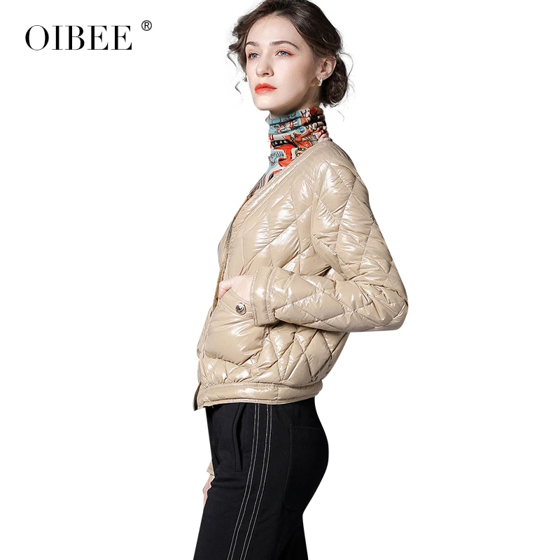 Fashion Trend Super Hot Warm V-neck Button Pocket Long Sleeves Female Overcoat Plus Size Short Women's Winter Puffer Down Jacket