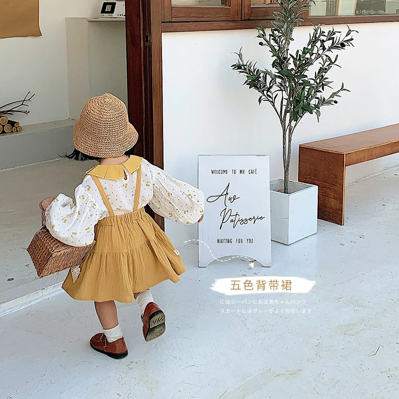 Весна 2020 новая маленькая юбка для маленьких девочек цветные хлопковые и льняные